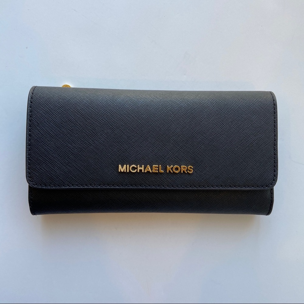 Michael Kors Black Saffiano Leather Wallet